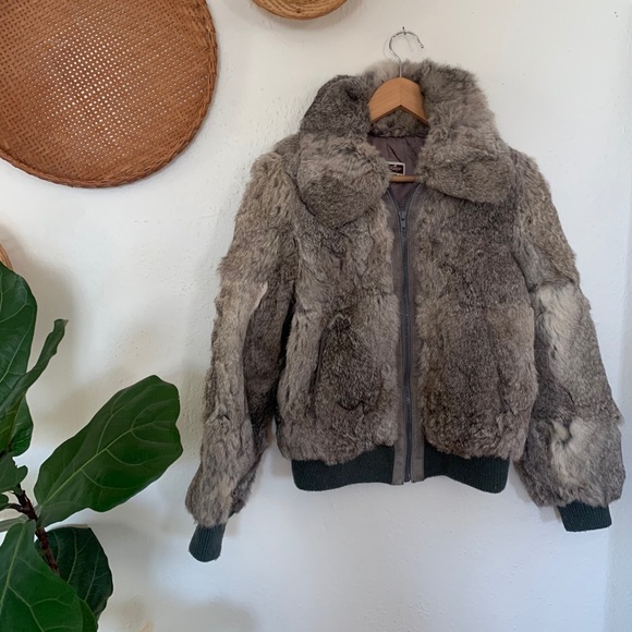 dino ricco Jackets & Blazers - Vintage Dino Rico Genuine Rabbit Fur coat